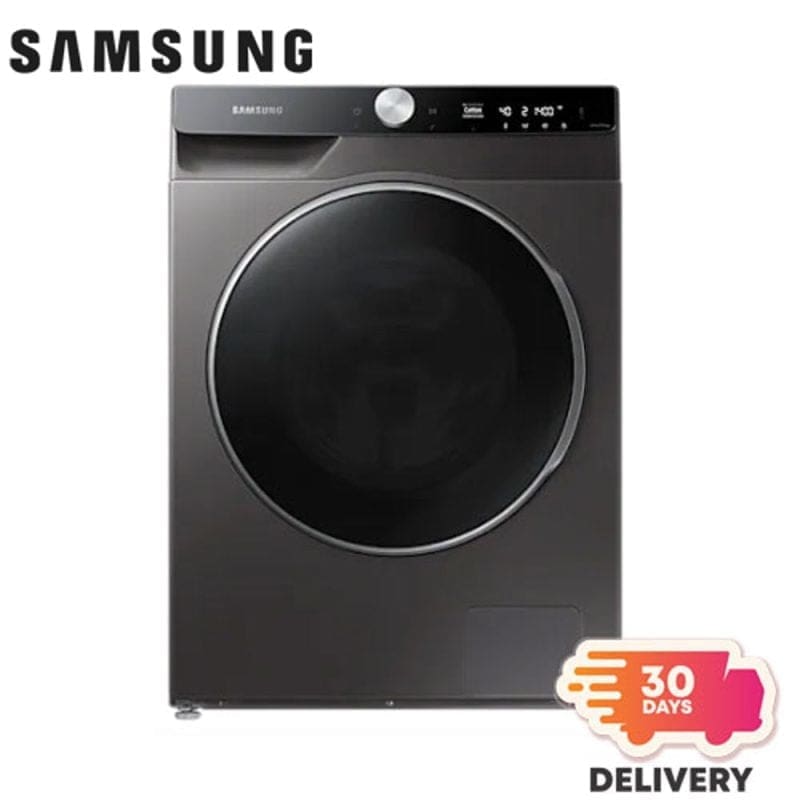 Samsung 13 kg/8 kg Frontload Inverter Washer Dryer WD13TP44DSX/TC with a 30 days delivery sticker