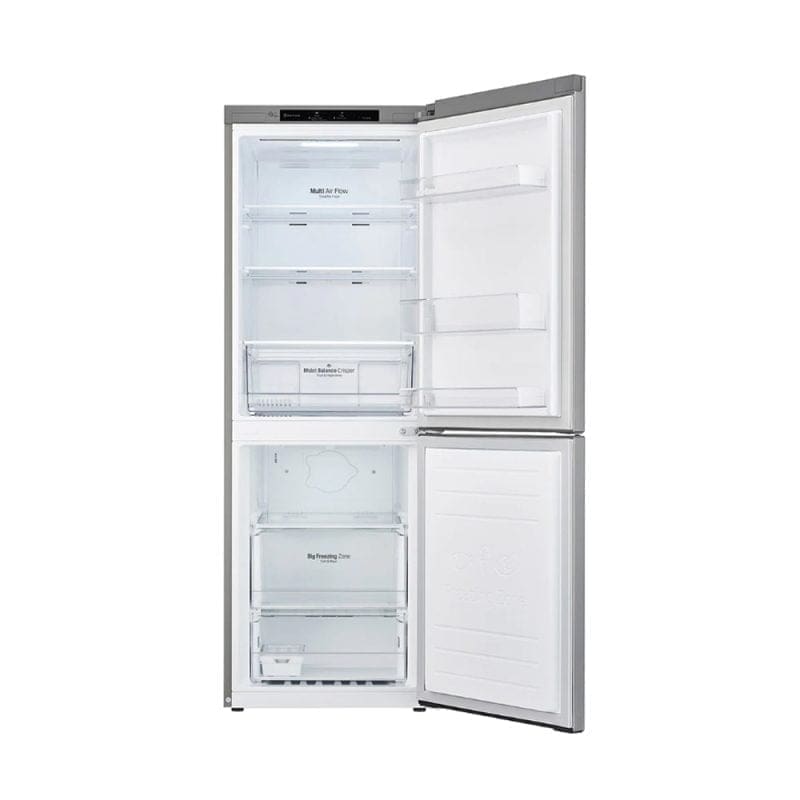 Open LG 11.8 cu. ft. 2 Door Bottom Freezer Inverter Refrigerator GR-B369NLRM