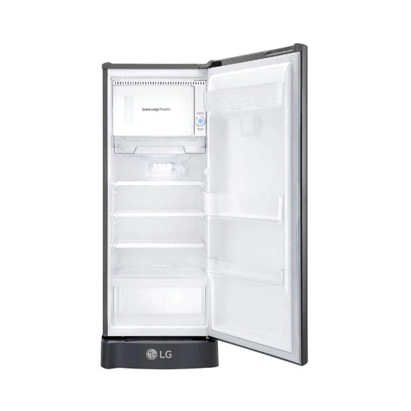 Open LG 6 cu. ft 1-Door Refrigerator, Smart Inverter GR-C201SLZB