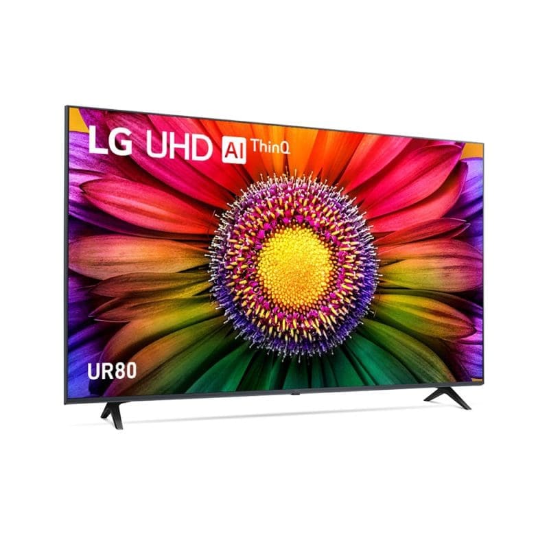 LG UHD TV UR80 65 inch 4K Smart TV with Al Sound Pro side view