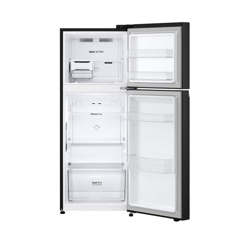 Open LG 9 cu ft Top Freezer Inverter Refrigerator