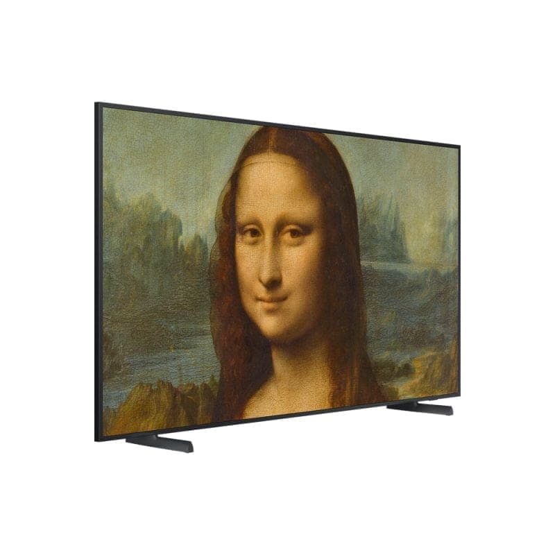 Samsung 55″ The Frame LS03B QLED 4K Smart TV with Mona Lisa Image in the screen (Left Side view)