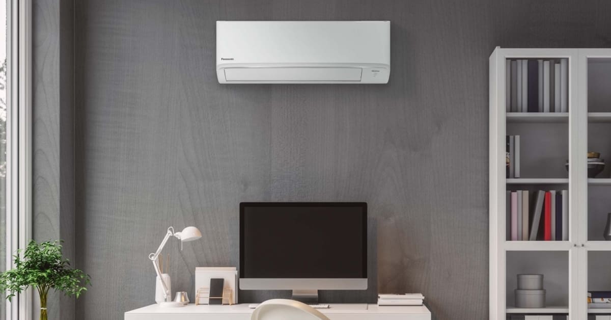 Panasonic air conditioning unit installed in a modern office space
