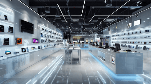 electronics stores