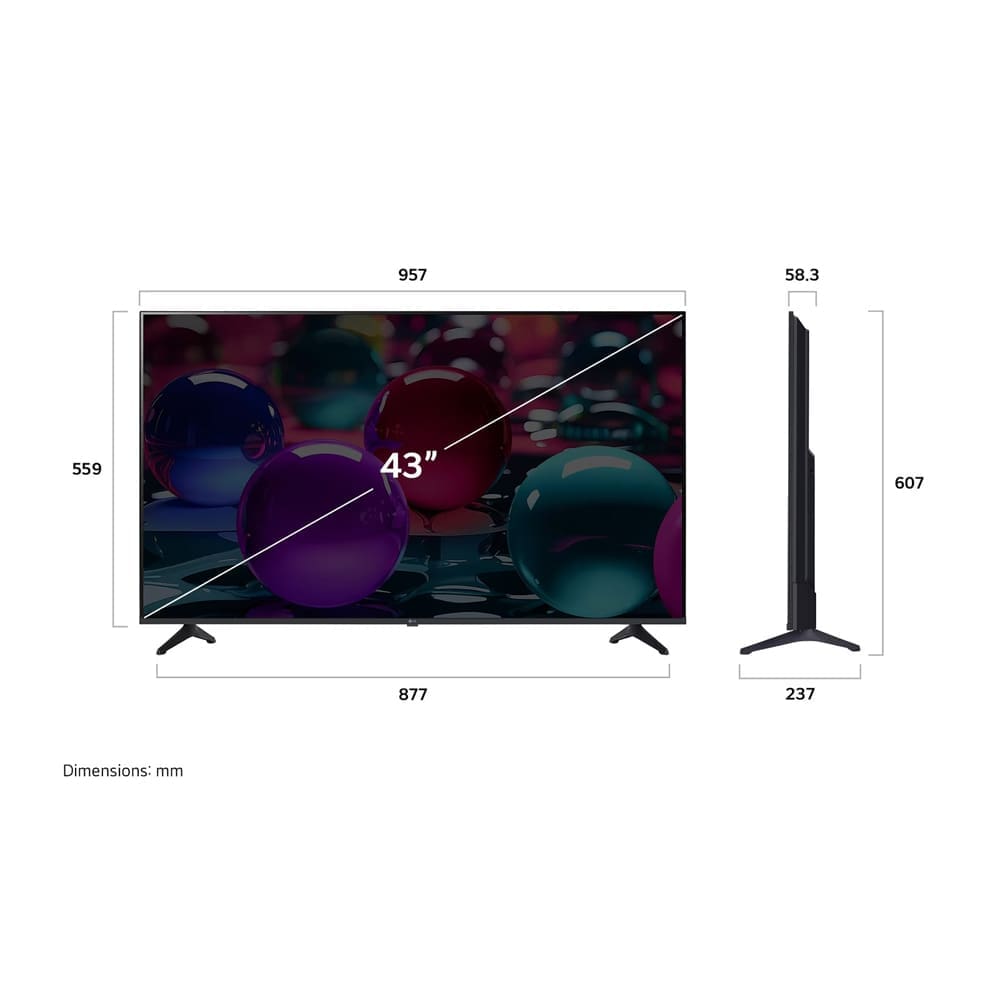 LG 43 in UHD AI UA73 4k Smart TV 43UA7350PSB - Image 4