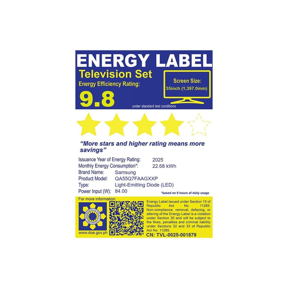 Samsung 55" QLED Q7FA 4K Samsung Vision AI Smart TV QA55Q7FAAGXXP - Image 6